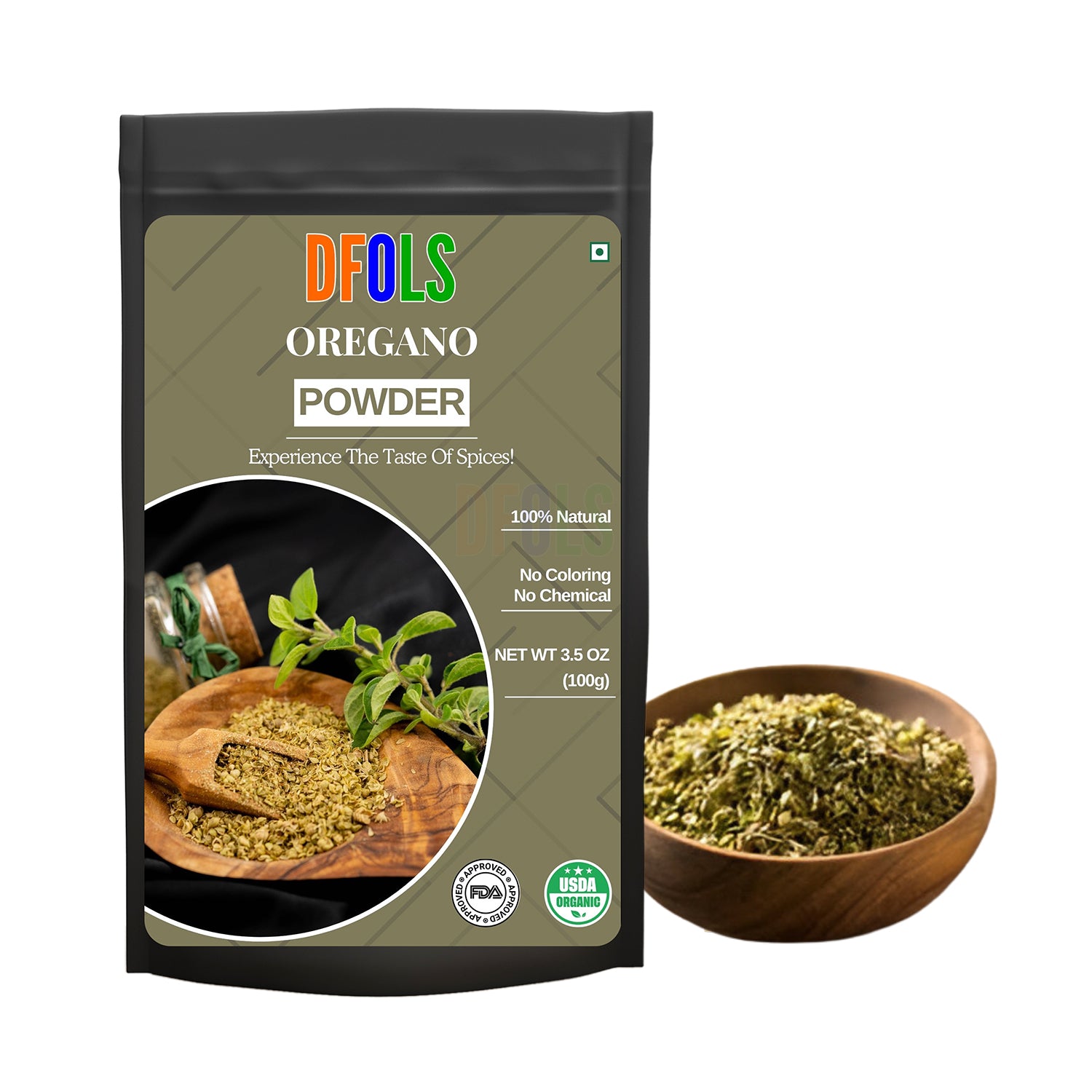 Organic Oregano Ground – Pure Dried Oregano Herb Leaves Powder | Natural, Aromatic Spice for Cooking | Perfect for Pizza, Pasta, Soups, Sauces, Marinades & Mediterranean Dishes - DFOLS