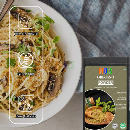 Organic Oregano Ground – Pure Dried Oregano Herb Leaves Powder | Natural, Aromatic Spice for Cooking | Perfect for Pizza, Pasta, Soups, Sauces, Marinades & Mediterranean Dishes - DFOLS