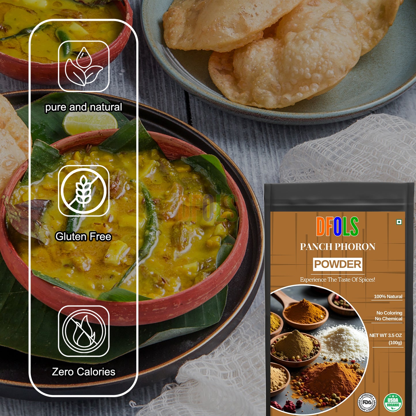 Panch Puran | All Natural Bengali 5-Spice Blend | Vegan, Gluten-Friendly, NON-GMO, Kosher | Authentic Indian Origin Seasoning - DFOLS