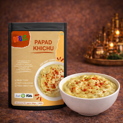 Papad Khichu Mix | Traditional Gujarati Spiced Rice Flour Dough | Authentic Flavor, Easy Heat & Serve Snack | Ready-to-Prepare Gujarati Delicacy