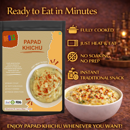 Papad Khichu Mix | Traditional Gujarati Spiced Rice Flour Dough | Authentic Flavor, Easy Heat & Serve Snack | Ready-to-Prepare Gujarati Delicacy