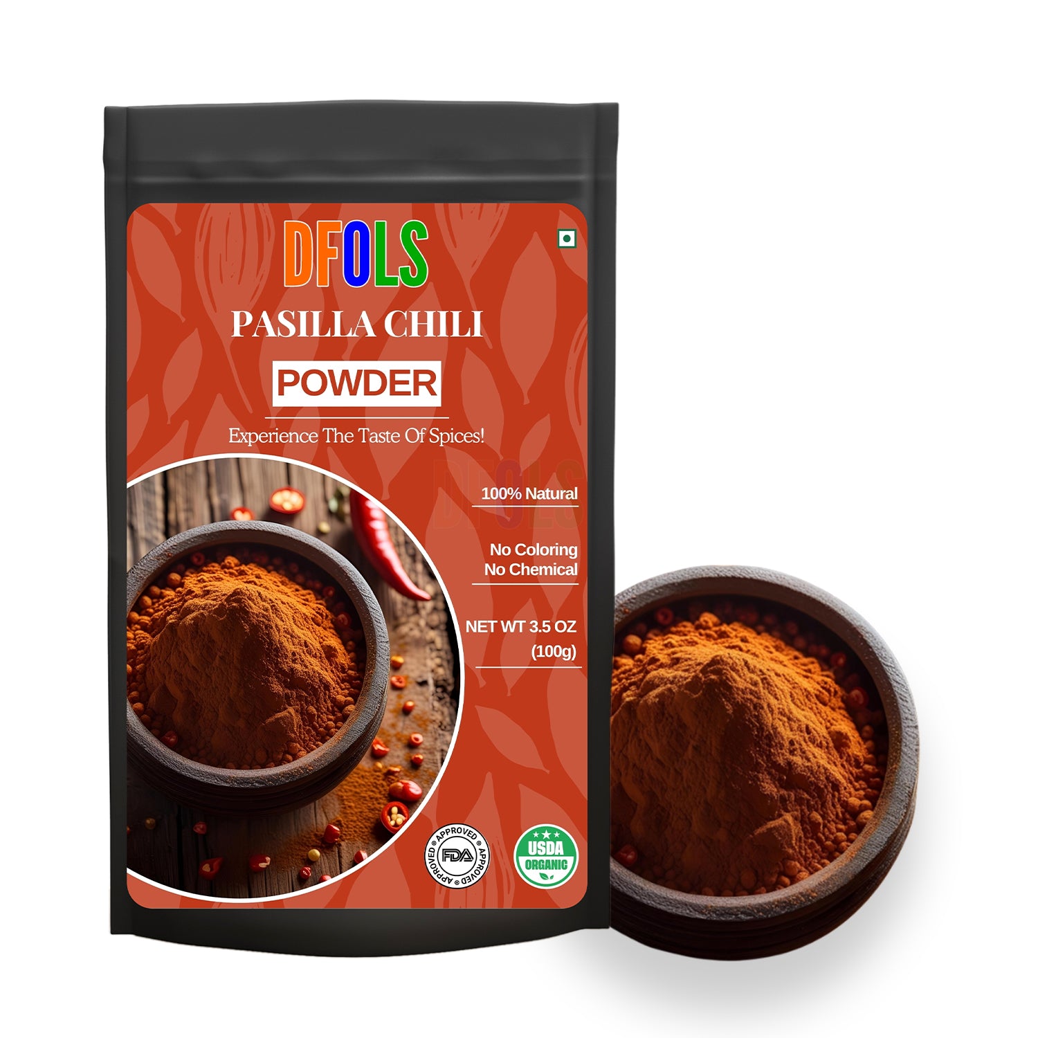 Premium Pasilla Chili Powder – Authentic Smoky & Earthy Mexican Pepper Spice | Ideal for Sauces, Soups, Marinades, Salsas, Tacos & Everyday Cooking - DFOLS