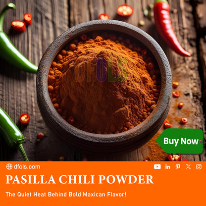 Premium Pasilla Chili Powder – Authentic Smoky & Earthy Mexican Pepper Spice | Ideal for Sauces, Soups, Marinades, Salsas, Tacos & Everyday Cooking - DFOLS