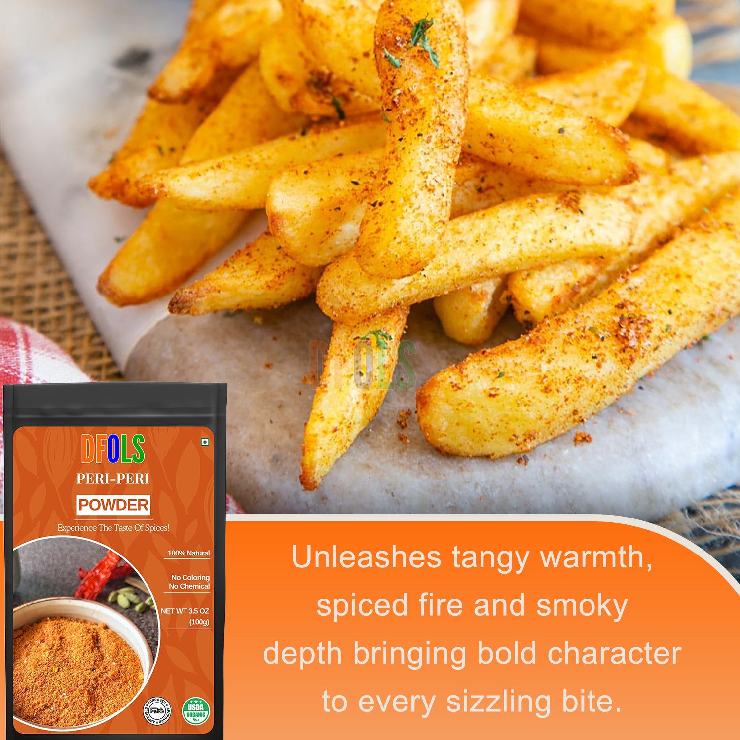 Peri-Peri Powder – Spicy, Smoky Chili Blend for Cooking, Seasoning, and Sauces – Non-GMO & Gluten-Free - DFOLS