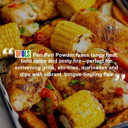 Peri-Peri Powder – Spicy, Smoky Chili Blend for Cooking, Seasoning, and Sauces – Non-GMO & Gluten-Free - DFOLS
