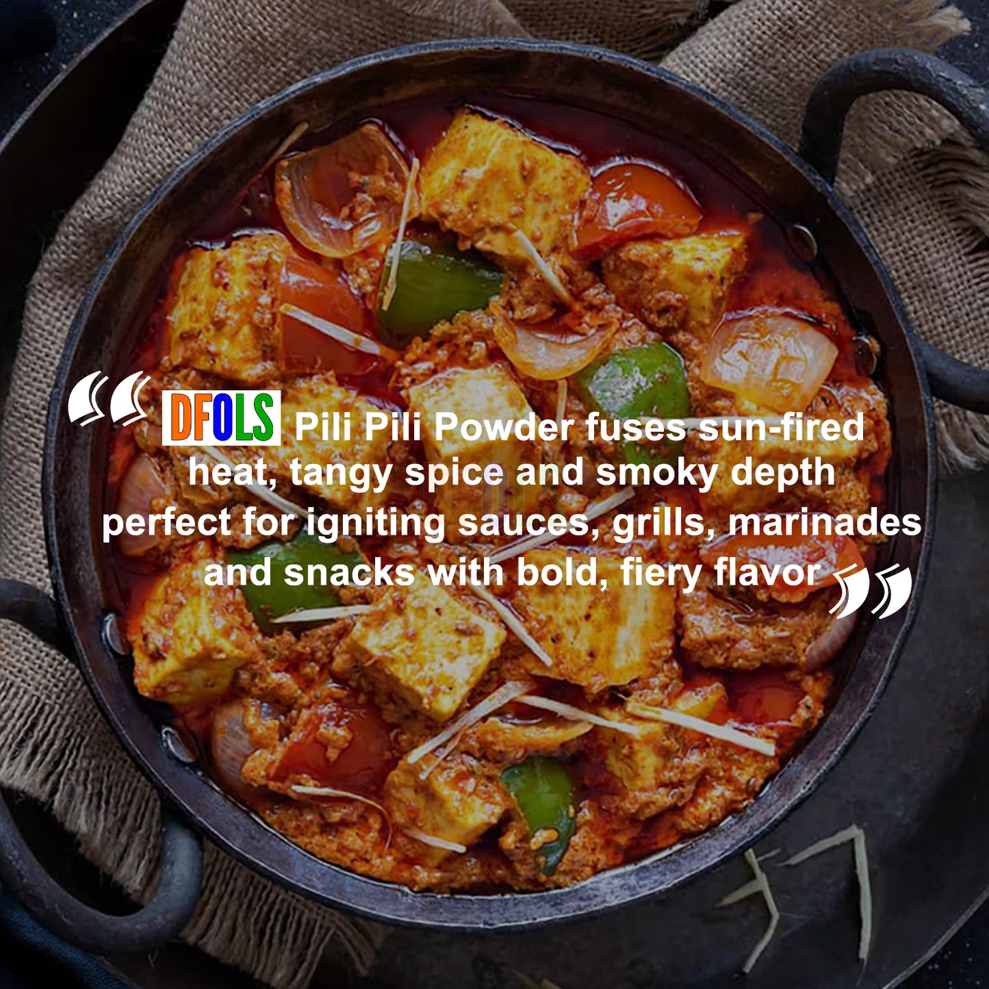 Organic Pili Pili Powder | Authentic African Spicy Seasoning | All-Natural, Gluten-Free, No Additives | Bold Heat for Cooking, Grilling, Marinades & Sauces - DFOLS