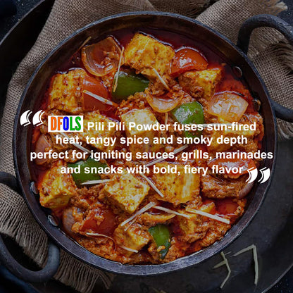 Organic Pili Pili Powder | Authentic African Spicy Seasoning | All-Natural, Gluten-Free, No Additives | Bold Heat for Cooking, Grilling, Marinades & Sauces - DFOLS