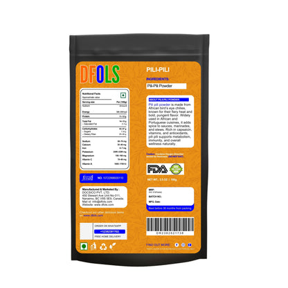 Organic Pili Pili Powder | Authentic African Spicy Seasoning | All-Natural, Gluten-Free, No Additives | Bold Heat for Cooking, Grilling, Marinades & Sauces - DFOLS