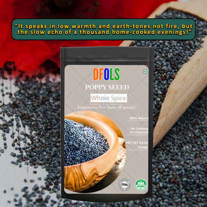 DFOLS Poppy Seed Whole Spice Cooking 0.22lb 3.5oz 100g ケシの実