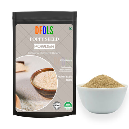 dfols Poppy Seed Powder 100g (3.5oz / 0.22lb) Pure Natural Indian Spice – ポピーシードパウダー