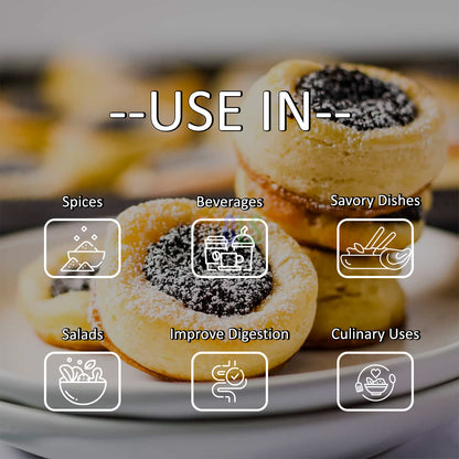 Organic Whole Poppy Seeds – Natural, Non-GMO, Fresh & Aromatic | Ideal for Baking, Salad Dressings, Cooking, Kosher Recipes & Daily Kitchen Use | Premium Quality Seeds - DFOLS