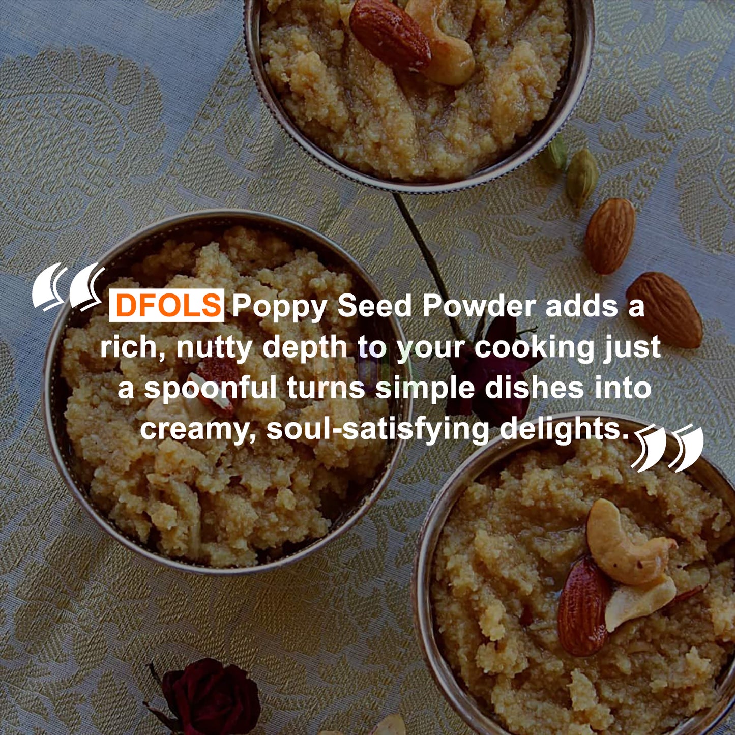 Organic Whole Poppy Seeds – Natural, Non-GMO, Fresh & Aromatic | Ideal for Baking, Salad Dressings, Cooking, Kosher Recipes & Daily Kitchen Use | Premium Quality Seeds - DFOLS