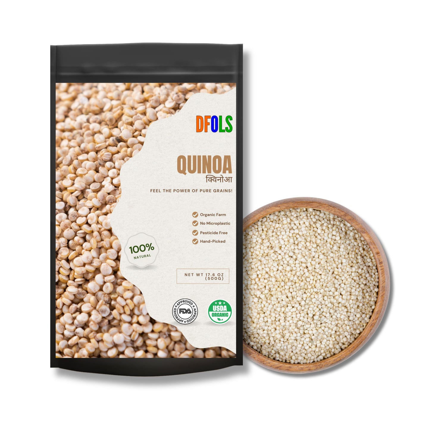 DFOLS Quinoa Whole Grain Light Nutty Cooking  0.55lb 8.82oz 250g  キヌア