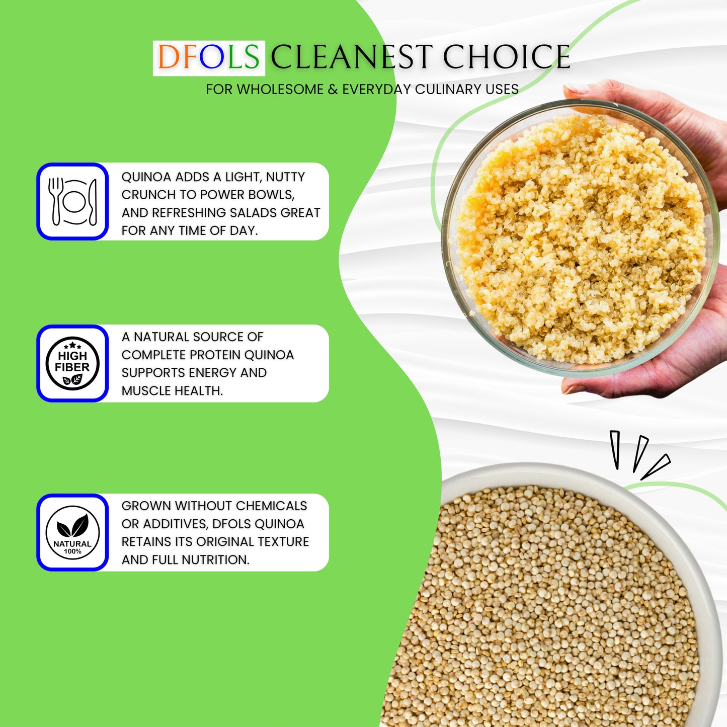 DFOLS Quinoa Whole Grain Light Nutty Cooking  0.55lb 8.82oz 250g  キヌア