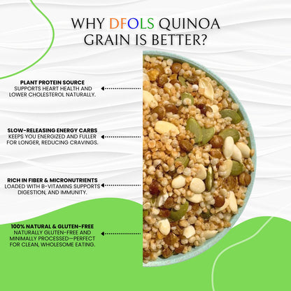 Organic Quinoa | Gluten-Free Superfood | High Protein, High Fiber & Non-GMO | Vegan Whole Grain for Healthy Cooking, Salads, Bowls & Weight Management | Premium Quality