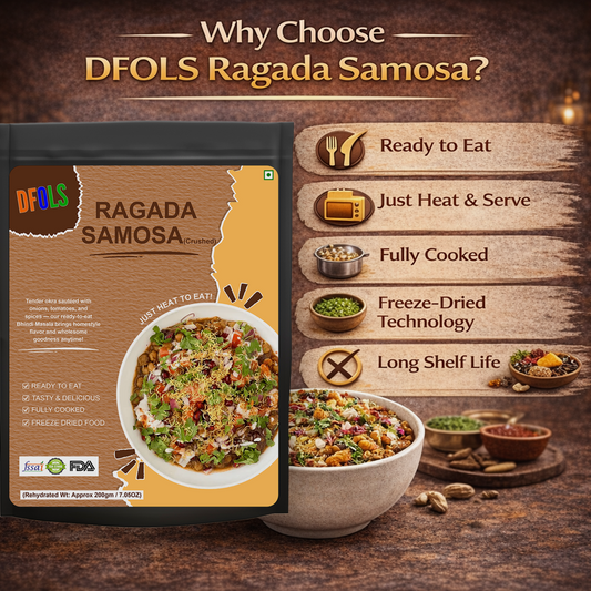 Ragada Samosa | Authentic Indian Street Food | Crispy Samosa with White Pea Curry | Ready to Eat | Heat & Serve Snack | Flavorful, Spicy & Delicious