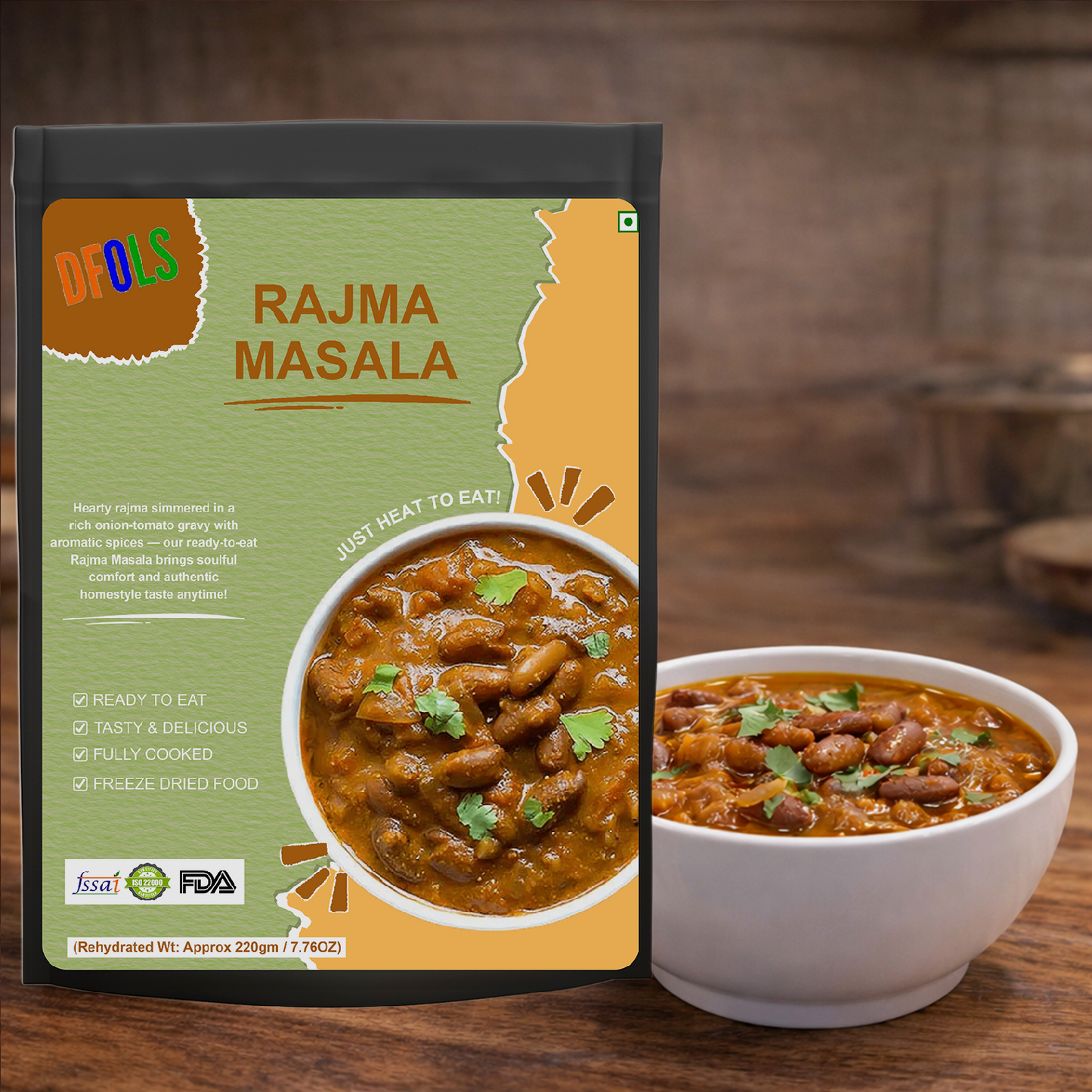 Rajma Masala | Protein-Rich Kidney Bean Curry | Authentic Indian Spices | Ready to Eat | Heat & Serve Meal | Delicious & Nutritious Vegetarian Curry