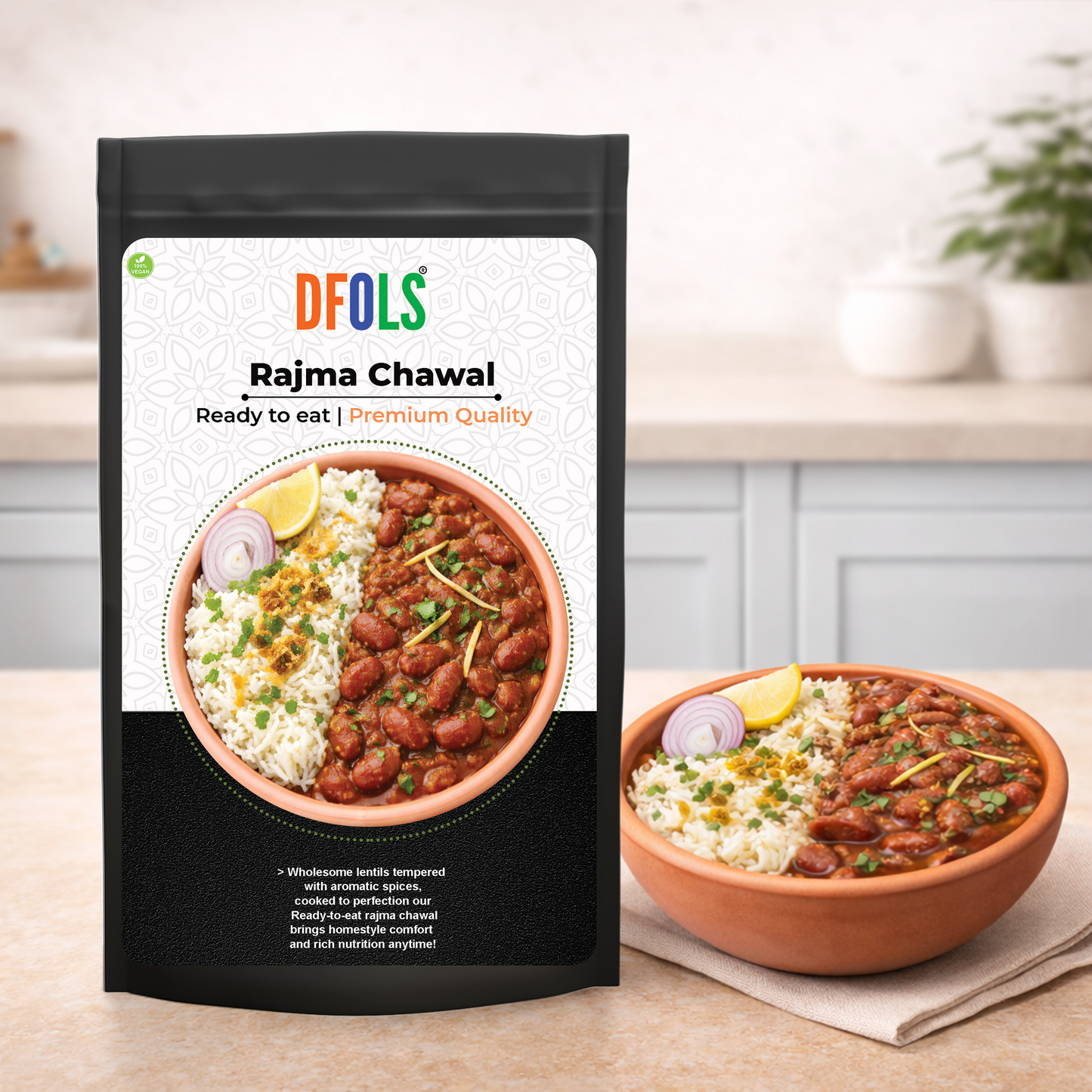 Dfols Rajma Chawal Ready to Eat Kidney Bean Rice 0.44lb 7.05oz 200g ラジマチャワル