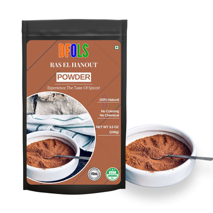 Ras El Hanout Moroccan Spice Blend | Authentic All-Natural Seasoning Powder for Cooking | Aromatic Mix for Meat Rubs, Grilled & Roasted Dishes | Premium Gourmet Spice - DFOLS