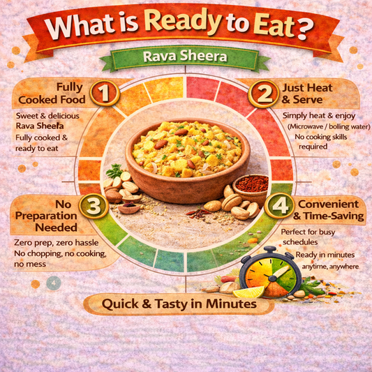 Dfols Rava Sheera Ready to Eat Indian Semolina Dessert 0.22lb 3.52oz 100g ラヴァシーラ