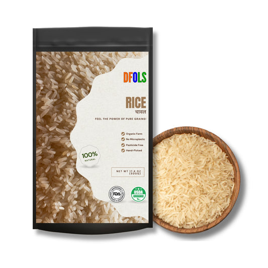 Premium Organic Long Grain Rice | 100% Natural, Gluten-Free, Non-GMO | Pesticide-Free, Hand-Picked Healthy Rice for Daily Meals, Biryani & Clean Eating