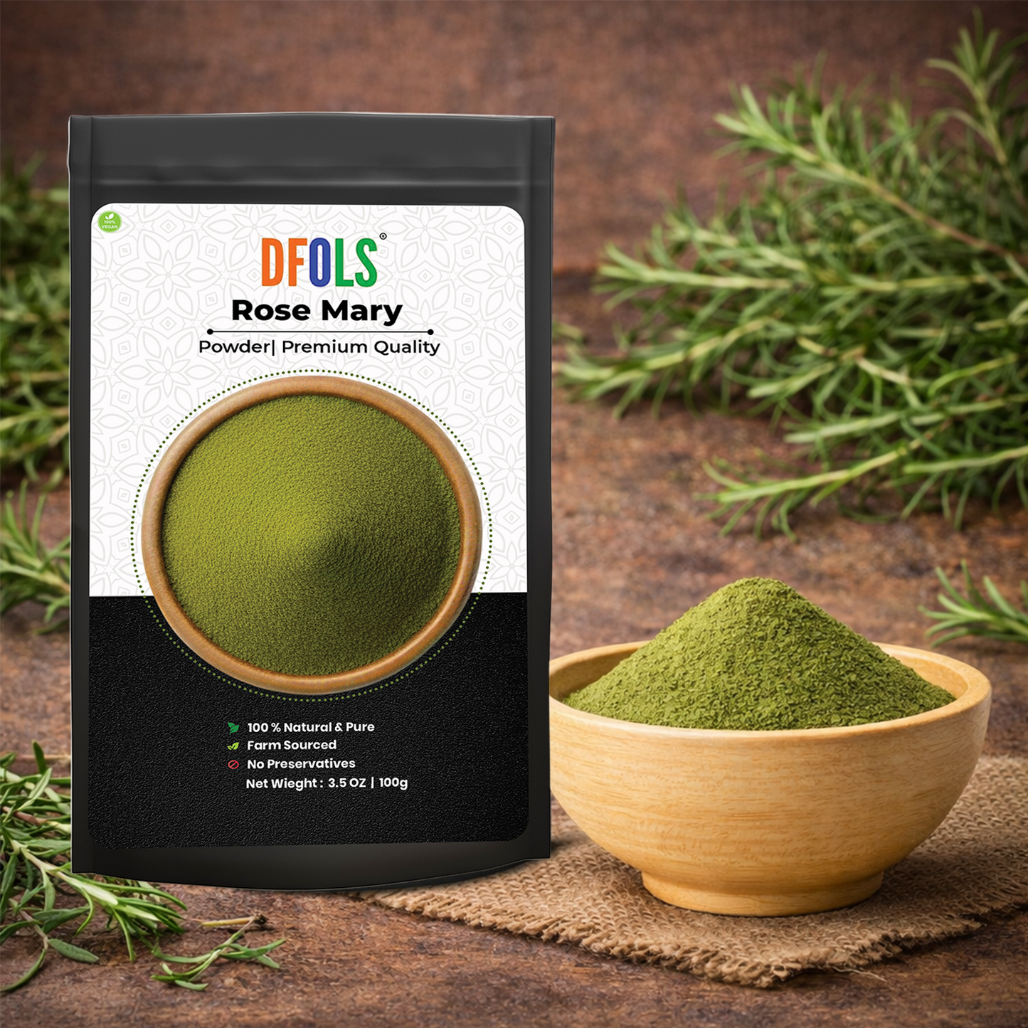 Dfols Rosemary Powder 100g (3.5oz / 0.22lb) Pure Natural Herb – ローズマリーパウダー