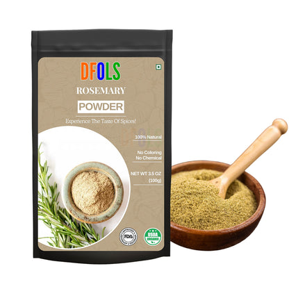 Organic Rosemary Leaf Powder, Natural & Dried Rosemary Leaves Powder - Ideal for Cooking and Baking. - DFOLS