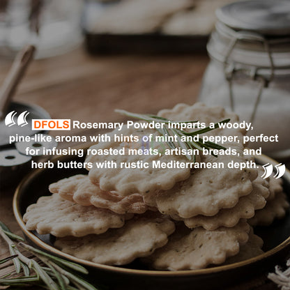 Organic Rosemary Leaf Powder, Natural & Dried Rosemary Leaves Powder - Ideal for Cooking and Baking. - DFOLS