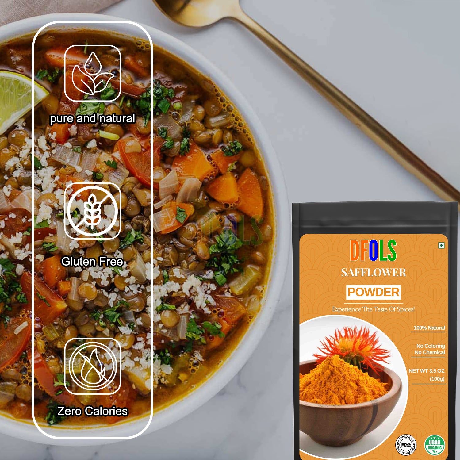 Pure & Natural Herbal Supplement for Skin, Hair & Wellness | Rich in Antioxidants, Vitamins & Nutrients | Non-GMO, Vegan-Friendly | Supports Daily Health (XX oz) - DFOLS