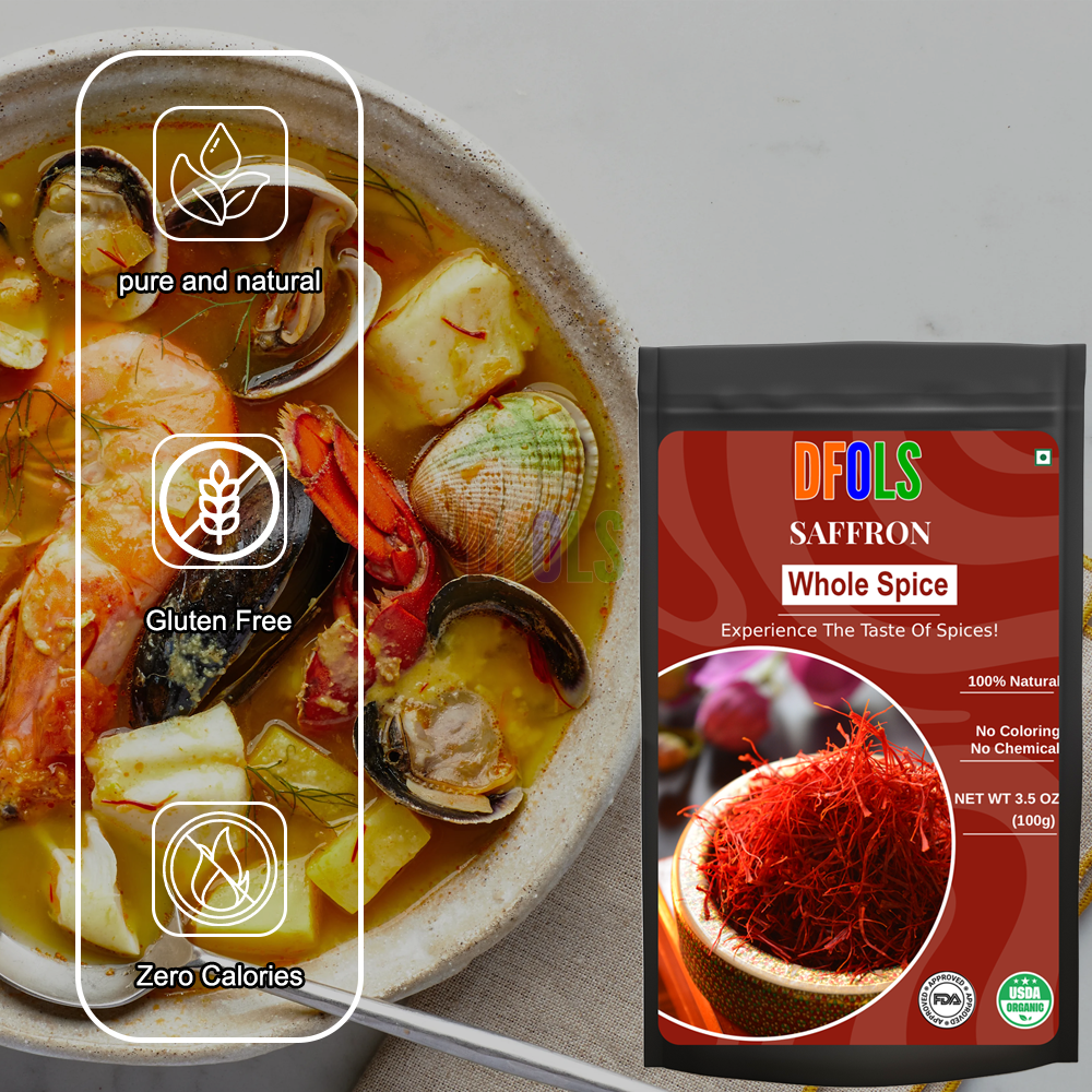DFOLS Saffron Whole Spice Cooking 0.22lb 3.5oz 100g サフランパウダー
