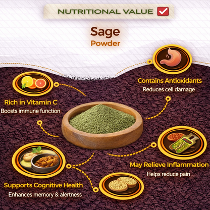 Dfols Sage Powder 100g (3.5oz / 0.22lb) Pure Natural Herb – セージパウダー