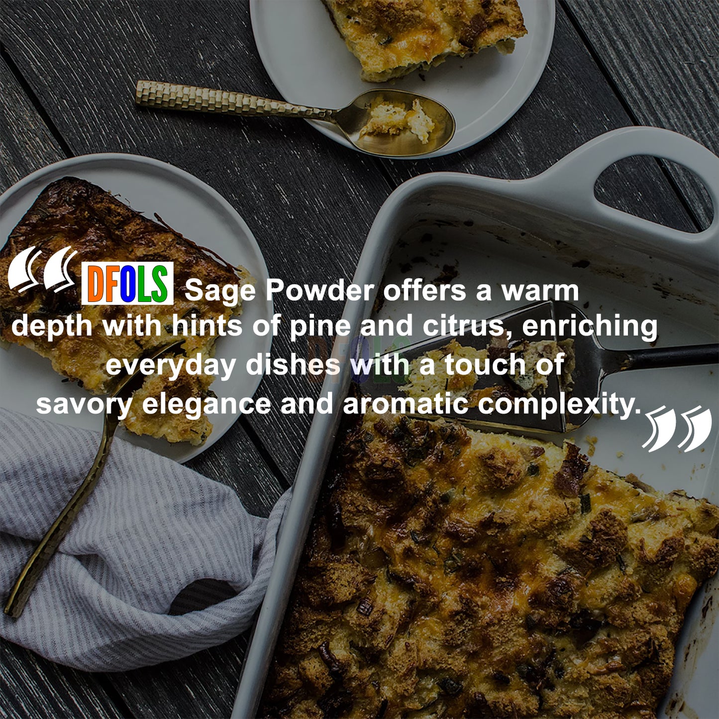 Saga Powder - All-Natural Herbal Powder for Cooking & Wellness - Vegan, Gluten-Free & Freshly Ground. - DFOLS