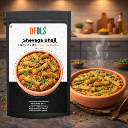 Dfols Shevaga Bhaji Ready to Eat Drumstick Curry 0.55lb 8.82oz 250g シェヴガバジ