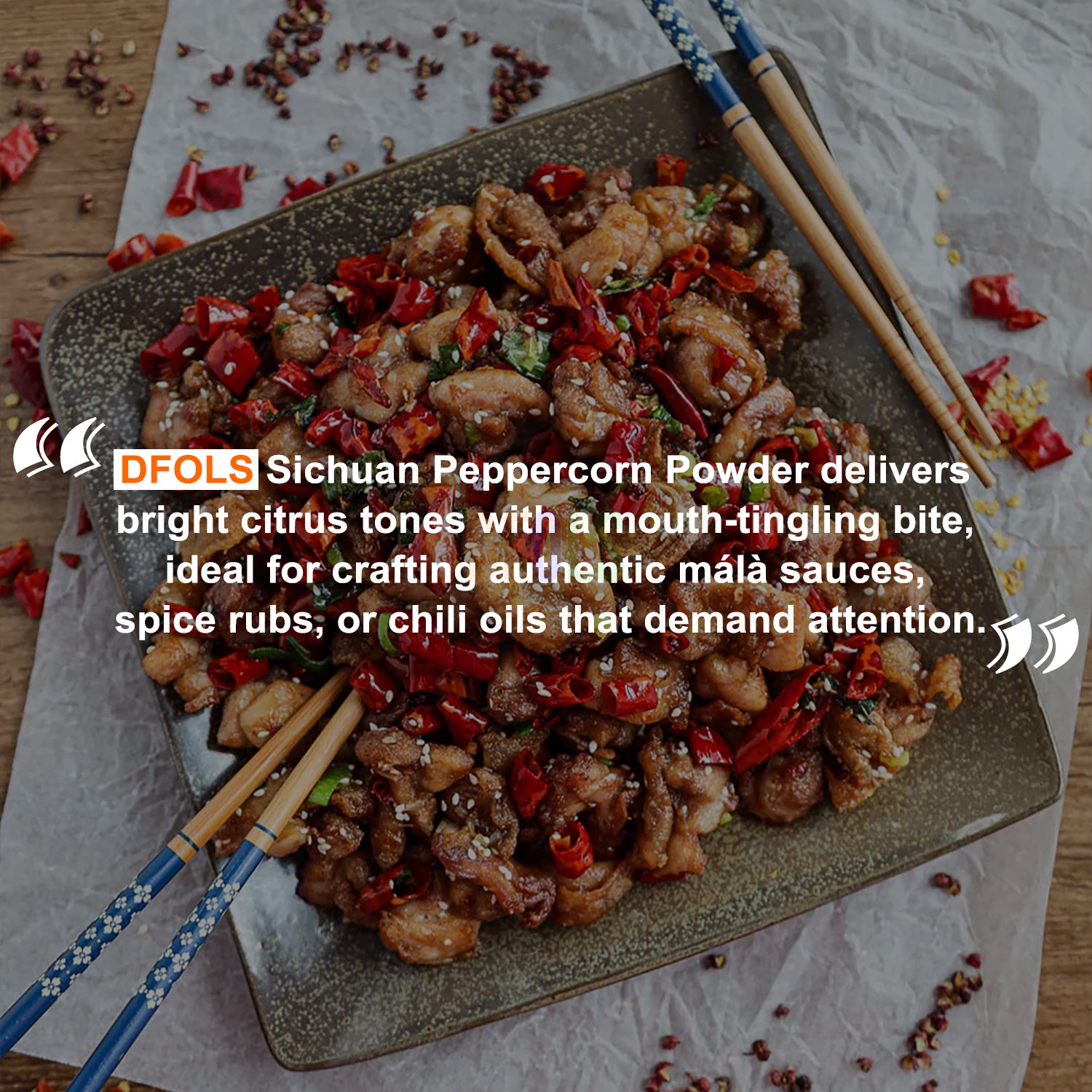 Sichuan Peppercorns , Authentic Szechuan Red Peppercorn, Numbing and Tingle Effect, Less Seeds, Strong Flavor, Essential for Mapo Tofu, Kung Pao Chicken and Asine Cusine. - DFOLS