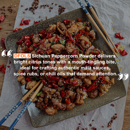 Sichuan Peppercorns , Authentic Szechuan Red Peppercorn, Numbing and Tingle Effect, Less Seeds, Strong Flavor, Essential for Mapo Tofu, Kung Pao Chicken and Asine Cusine. - DFOLS