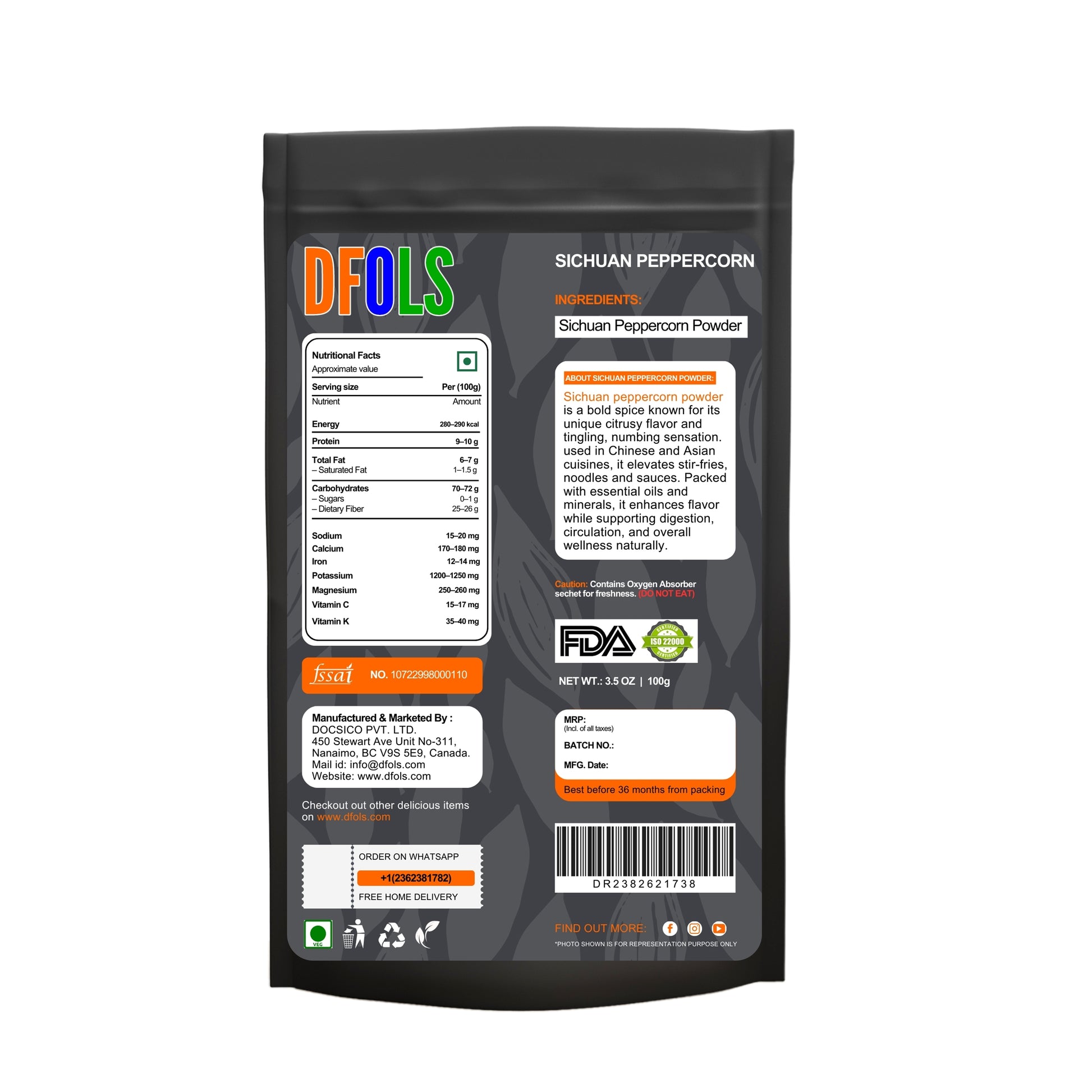 Sichuan Peppercorns , Authentic Szechuan Red Peppercorn, Numbing and Tingle Effect, Less Seeds, Strong Flavor, Essential for Mapo Tofu, Kung Pao Chicken and Asine Cusine. - DFOLS