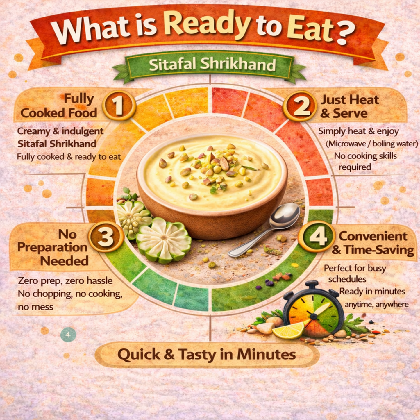 Dfols Sitafal Shrikhand Ready to Eat Indian Custard Apple Dessert 5.29oz 150g シ