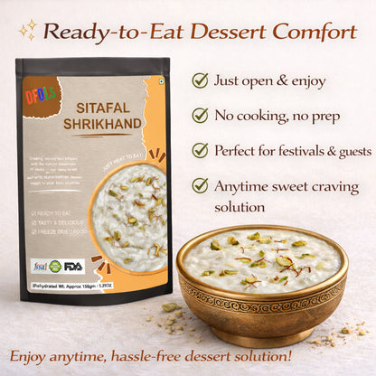 Sitafal Shrikhand | Authentic Indian Sweet Dessert with Real Custard Apple | Rich, Creamy & Ready-to-Eat | Traditional Flavor | Premium Quality Indian Dessert