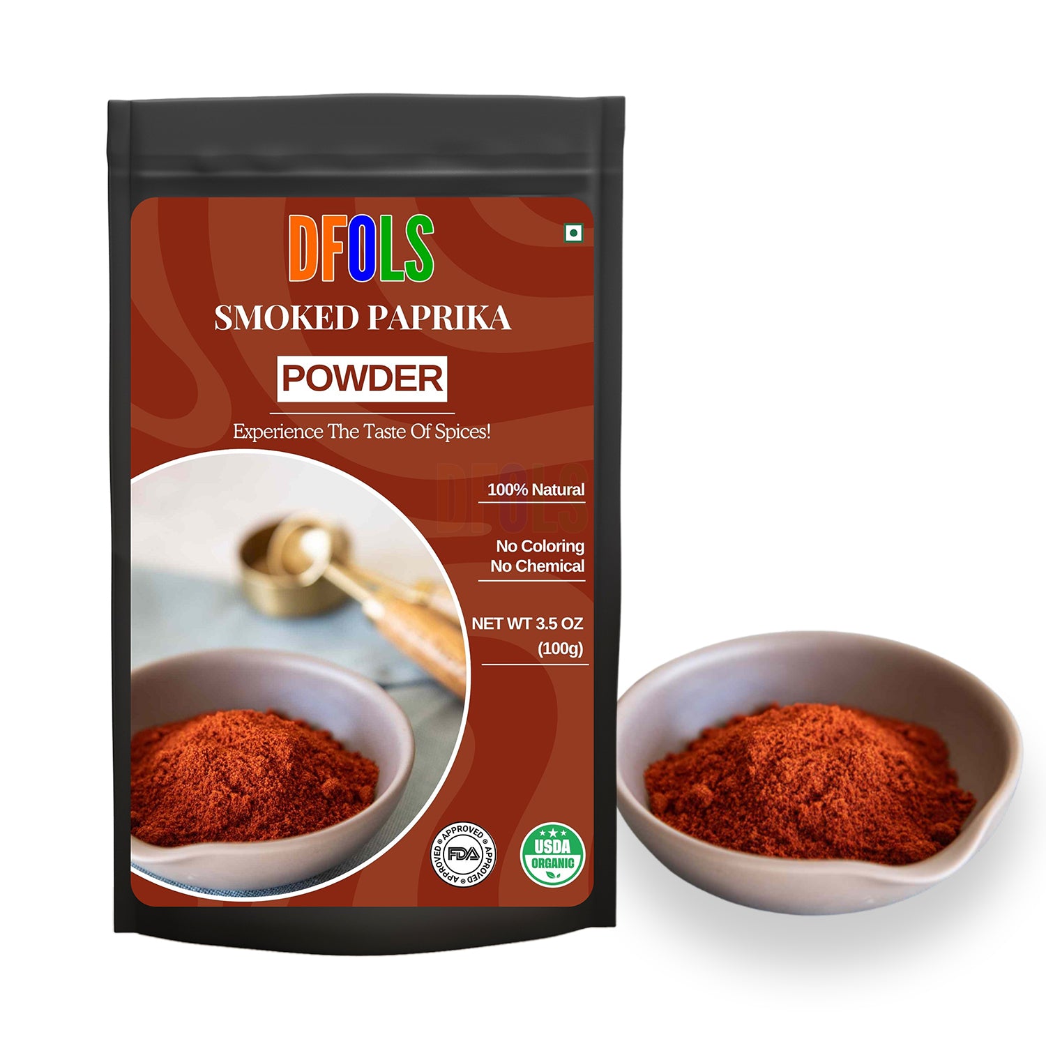 Premium Smoked Paprika Powder – Rich, Smoky Flavor for Cooking, Grilling, and Spices – Perfect for Seasoning, Rubs, and Sauces - DFOLS