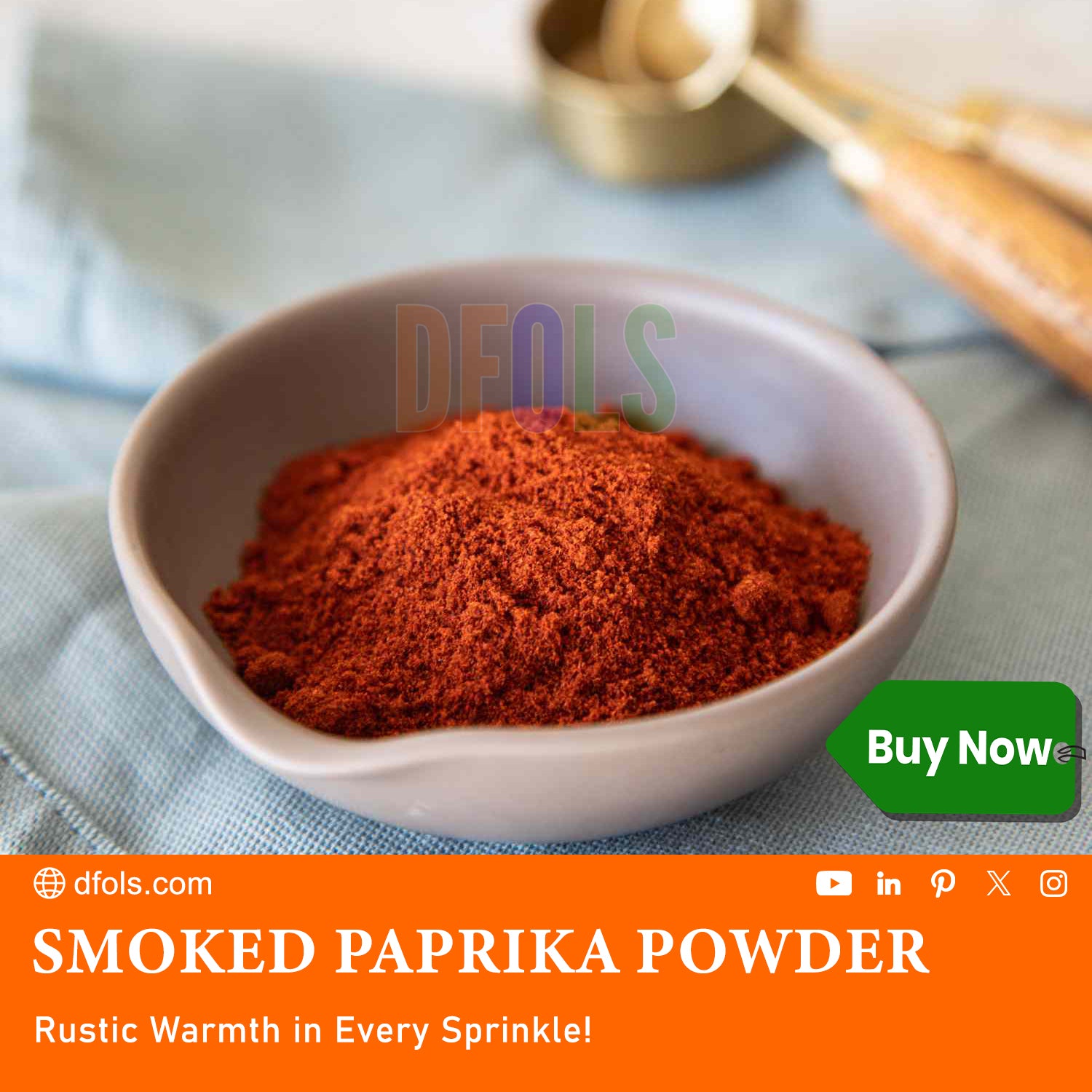 Premium Smoked Paprika Powder – Rich, Smoky Flavor for Cooking, Grilling, and Spices – Perfect for Seasoning, Rubs, and Sauces - DFOLS