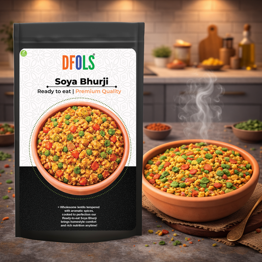 Dfols Soya Bhurji Ready to Eat Protein Rich Curry 0.44lb 7.05oz 200g ソーヤブールジ