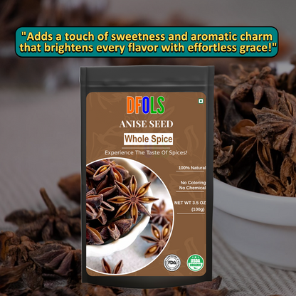 DFOLS Anise Seed Whole Spice Cooking 0.22lb 3.5oz 100g アニスシード