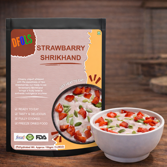 Strawberry Shrikhand | Creamy Indian Yogurt Dessert | Made with Real Strawberry Flavor | Ready-to-Eat Sweet Treat | Rich & Smooth Traditional Delight