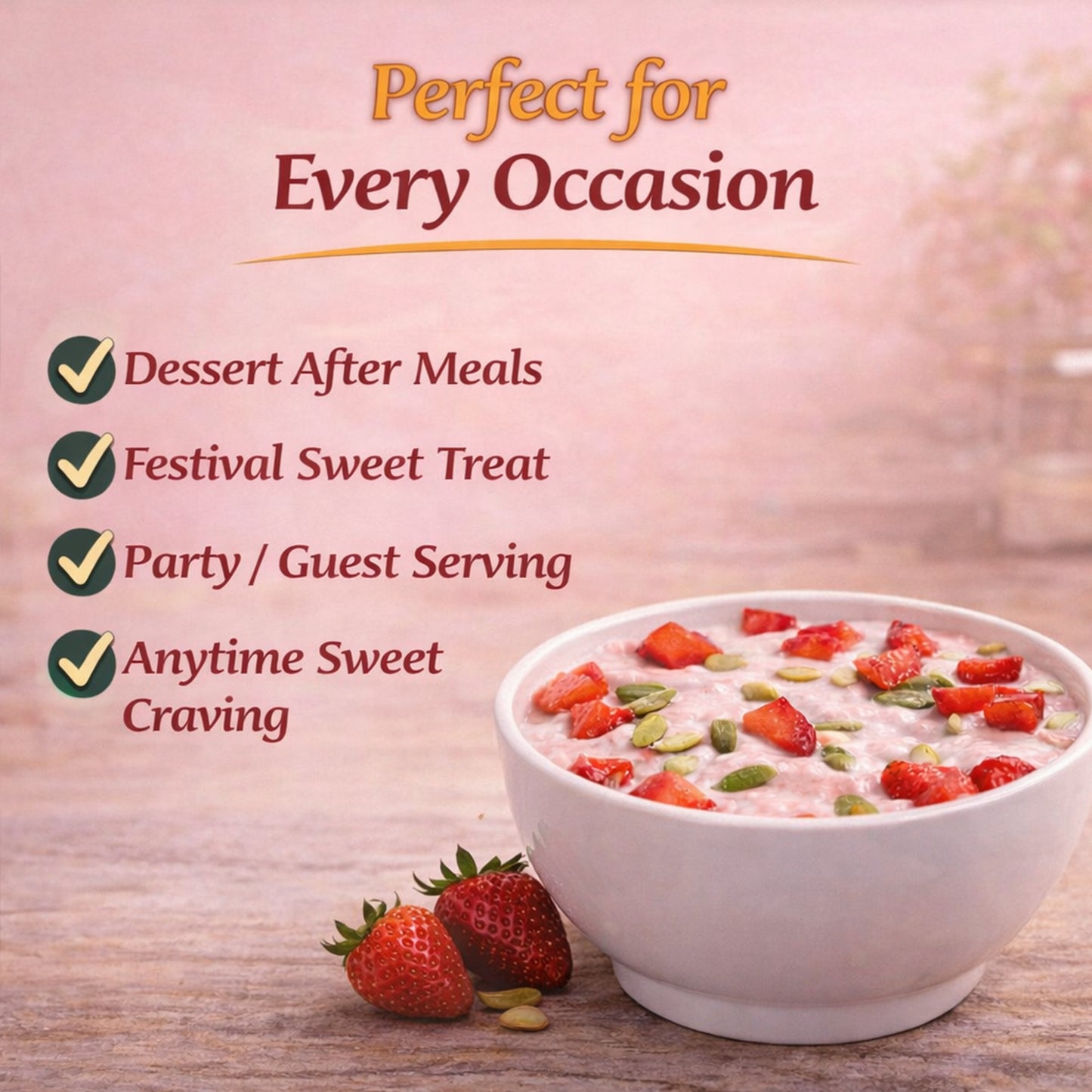 Strawberry Shrikhand | Creamy Indian Yogurt Dessert | Made with Real Strawberry Flavor | Ready-to-Eat Sweet Treat | Rich & Smooth Traditional Delight