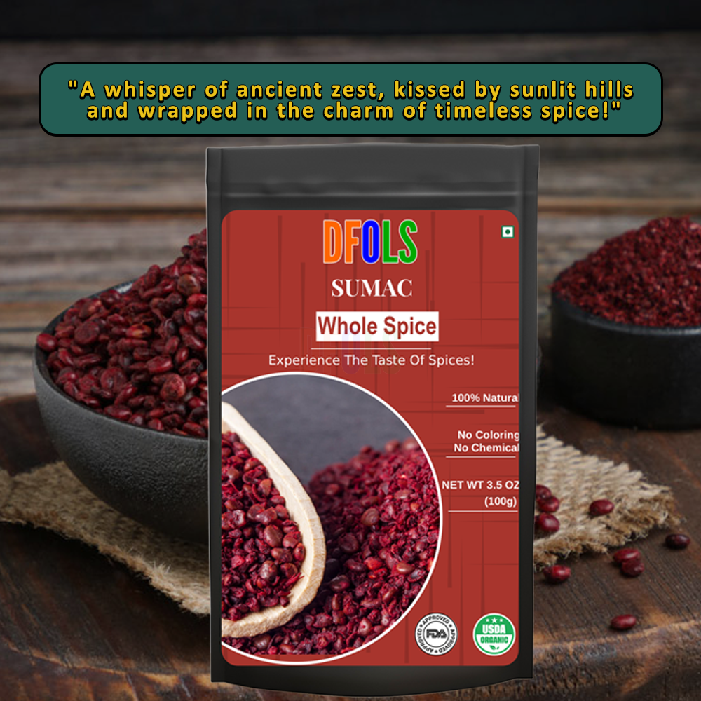DFOLS Sumac Whole Spice Cooking 0.22lb 3.5oz 100g スマックパウダー