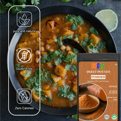 Organic Sweet Potato Powder | Nutrient-Dense Superfood for Smoothies, Baking, Baby Food, Shakes & Healthy Recipes | Gluten-Free, Non-GMO, Vegan, Natural Sweet Potato Flour