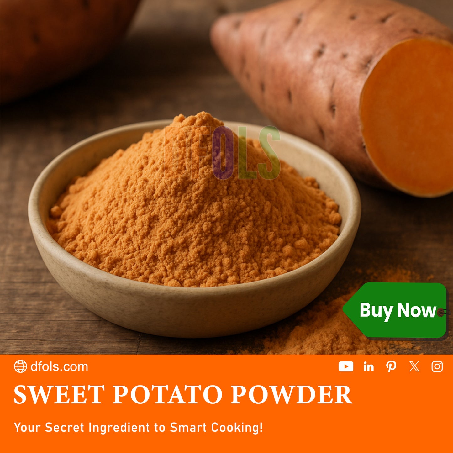 Organic Sweet Potato Powder | Nutrient-Dense Superfood for Smoothies, Baking, Baby Food, Shakes & Healthy Recipes | Gluten-Free, Non-GMO, Vegan, Natural Sweet Potato Flour