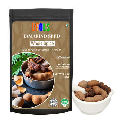 DFOLS Tamarind Seed Whole Spice Cooking 0.22lb 3.5oz 100g タマリンドシード