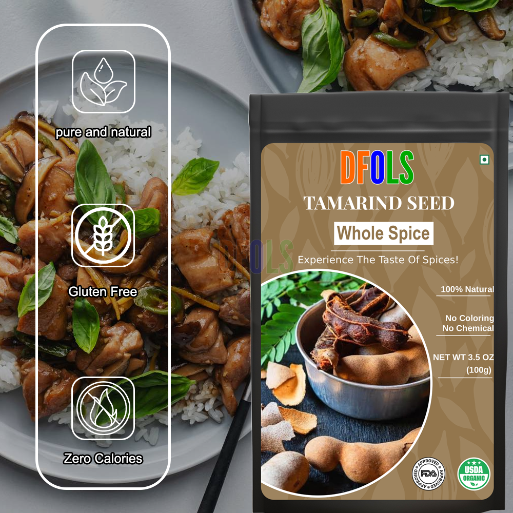 DFOLS Tamarind Seed Whole Spice Cooking 0.22lb 3.5oz 100g タマリンドシード