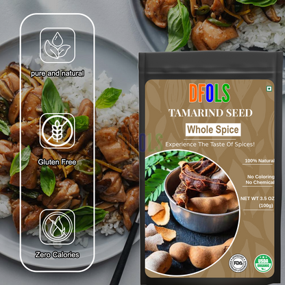 DFOLS Tamarind Seed Whole Spice Cooking 0.22lb 3.5oz 100g タマリンドシード